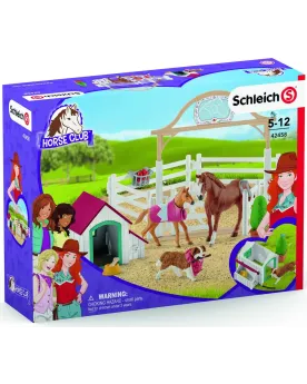 CHEVAUX INVITES D'HANNAH AVEC CHIENNE RU   SCL42458 SCHLEICH Âge Mi...