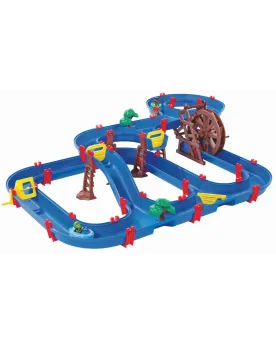 CIRCUIT MEGA ROUE A EAU  Le parcours à 2 niveaux. Avec 1 toboggan, ...