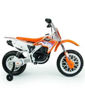 MOTO CROSS KTM 12V  Batterie 12 V. Bandes de caoutchouc sur les rou...