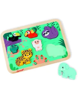 PUZZLE CHUNKY JUNGLE WWF   JANJ08621 JANOD Âge Minimum: 18M -Âge Ma...