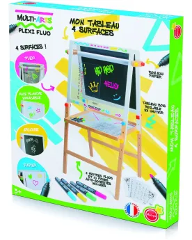 MON TABLEAU 4 SURFACES  1 face plexi, 1 blanche effaçable, 1 ardois...
