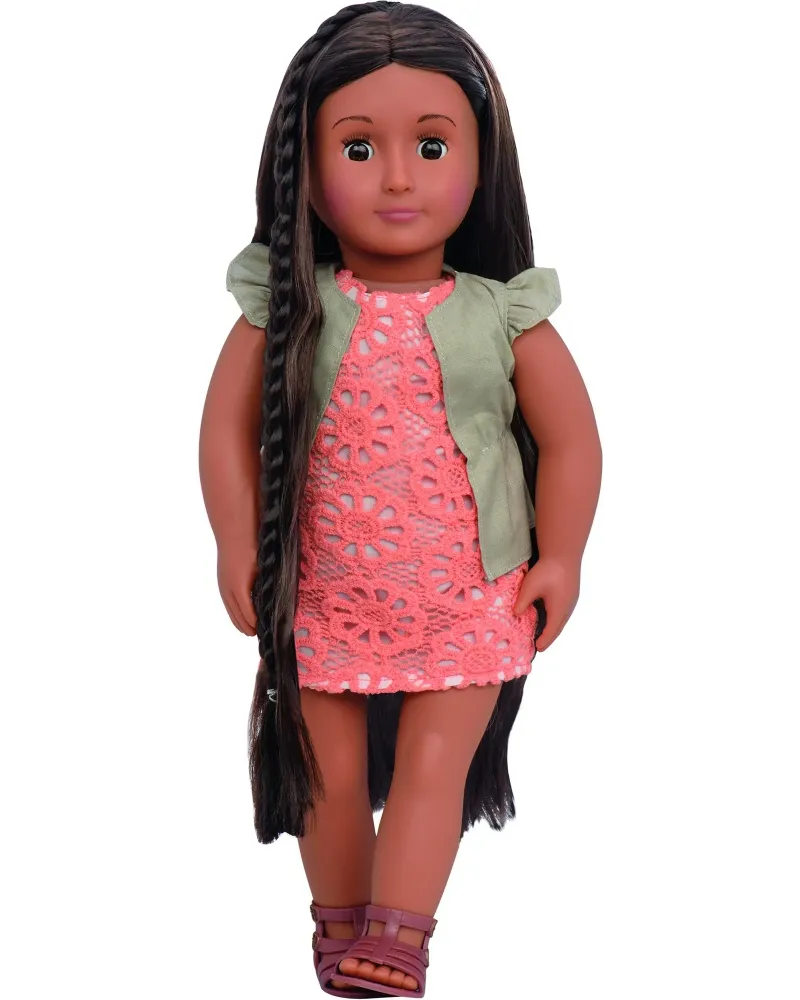 POUPEE FLORA 46CM  46 cm. Avec des cheveux extensibles et des acces...
