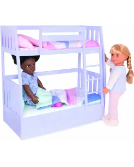 LITS SUPERPOSES  Pour poupées jusqu'à 46 cm. Matelas, coussins et c...