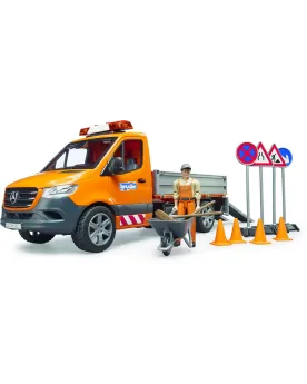 MERCEDES SPRINTER MUNICIPAL + ACC.  Avec 1 figurine, 4 panneaux, 4 ...