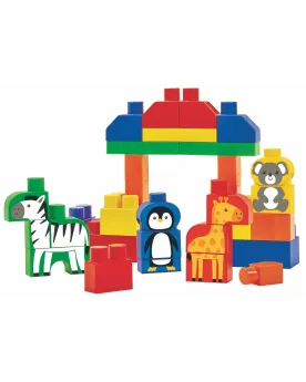 MAXI ABRICK BARIL ANIMAUX FERME 50PCES  Le baril contient 50 brique...
