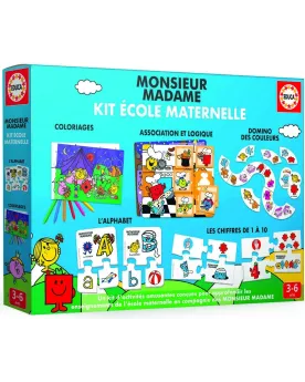 MONSIEUR MADAME KIT ECOLE MATERNELLE  Coloriage, dominos des formes...