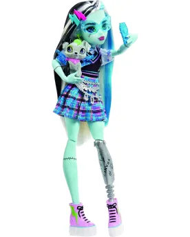 MONSTER HIGH FRANKIE  Articulée. Avec accessoires et son animal. Au...