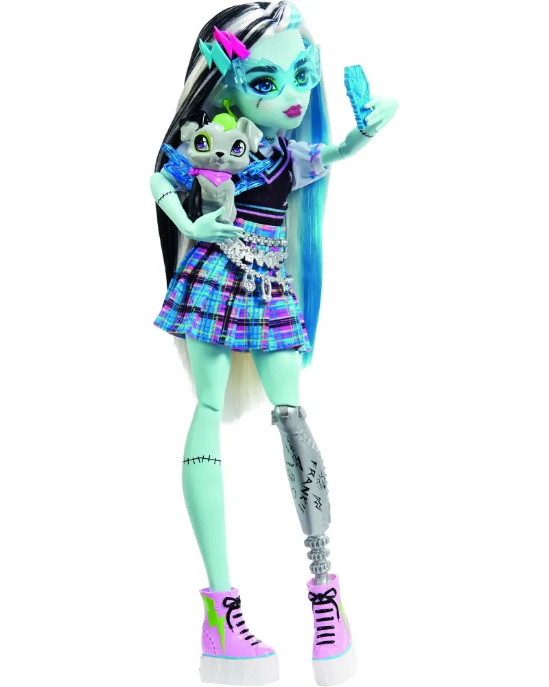 MONSTER HIGH FRANKIE  Articulée. Avec accessoires et son animal. Au...