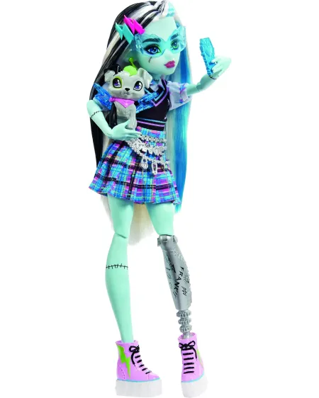 MONSTER HIGH FRANKIE  Articulée. Avec accessoires et son animal. Au...