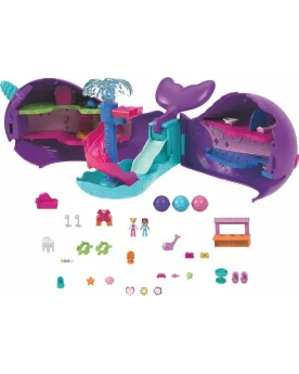 POLLY POCKET NARVAL BATEAU  Ouvre-le pour révéler 1 bateau de crois...