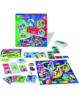 PJMASKS 6 JEUX EN 1  Mémory, domino, loto, jeu des familles, jeu de...