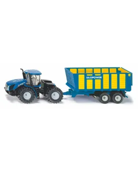 1/50 TRACTEUR NEW HOLLAND + REM. D ENSIL  1/50. SIK1947 SIKU Âge Mi...