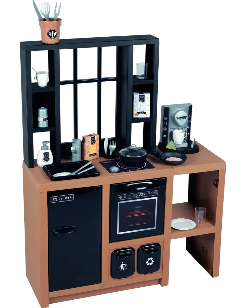 CUISINE LOFT  Avec plaques de cuisson, évier, four, frigo, machine ...