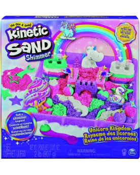 KINETIC SAND UNICORN KINGDOM PLAYSET  907 g de sable qui ne colle e...