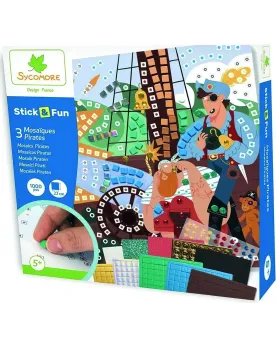 STICK'N FUN PIRATES  Réalise 3 magnifiques mosaïques sur le thème d...