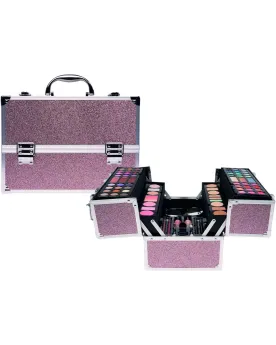 VALISE DE MAQUILLAGE PRO GLITTER 3 ETAGE  La plus complète : des ve...