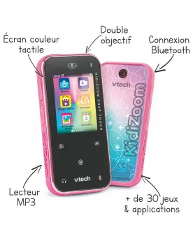KIDIZOOM SNAP TOUCH ROSE Un KidiZoom au format smartphone 100% tact...