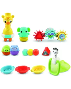 MAXI COFFRET DE BAIN MULTI ACTIVITES  17 éléments de jeu pour la ba...