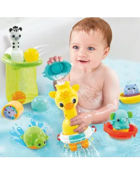 MAXI COFFRET DE BAIN MULTI ACTIVITES  17 éléments de jeu pour la ba...