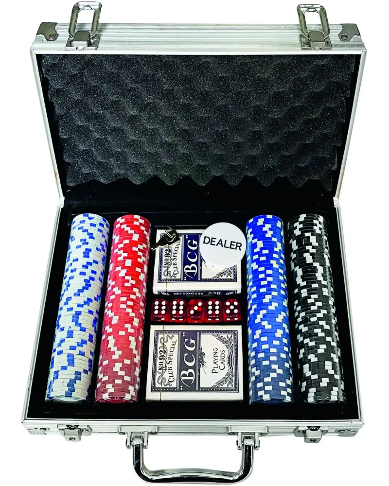 VALISE 200 JETONS POKER 11.5GR  Avec 200 jetons pro 11,5 g, 2 jeux ...