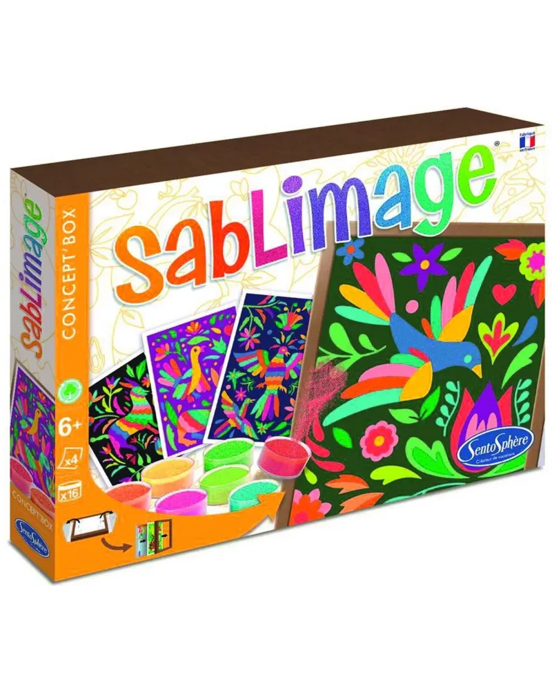 SABLIMAGE ART MEXICAIN  Réalise de jolis tableaux en saupoudrant de...