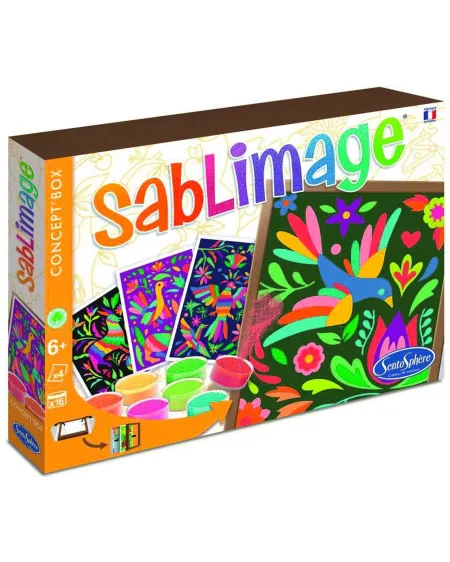 SABLIMAGE ART MEXICAIN  Réalise de jolis tableaux en saupoudrant de...