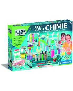SUPER LABO DE CHIMIE  PLus de 80 expériences. Un espace dédié aux s...
