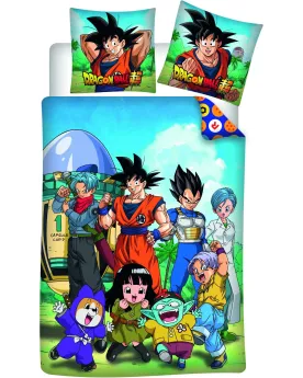 HOUSSE COUETTE POLYCOTON DRAGON BALL  Housse : 140 x 200 cm + 1 tai...