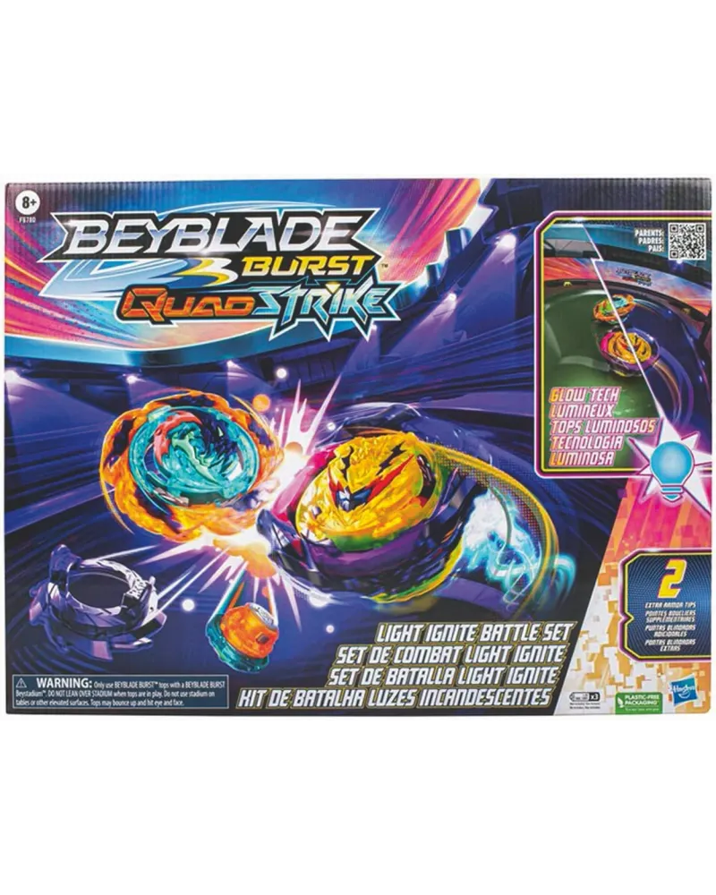 BEYBLADE QUAD STRIKE LIGHT SET DE COMBAT Technologie Beyblade QuadS...