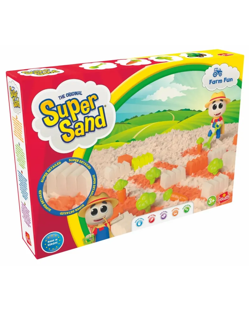 SUPER SAND FARM FUN  Plante, creuse, moule avec le sable magique qu...
