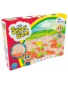 SUPER SAND FARM FUN  Plante, creuse, moule avec le sable magique qu...