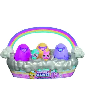 HATCHIMALS PANIER DE PRINTEMPS 5 ANIMAUX  Nourris les oeufs grâce a...