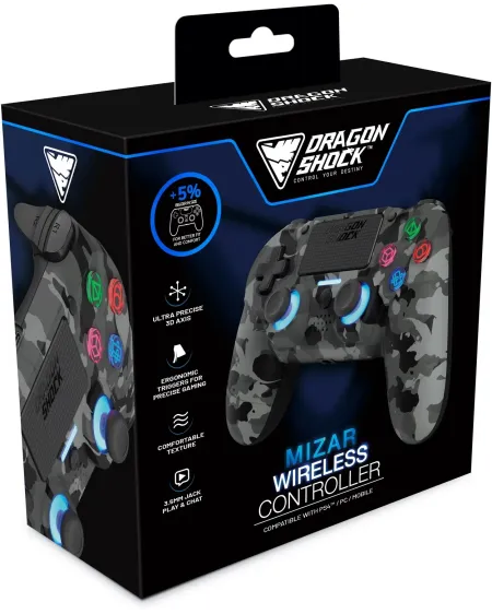 PL4 MANETTE SANS FIL DS MIZAR GRIS CAMO Caractéristiques : Bluetoot...