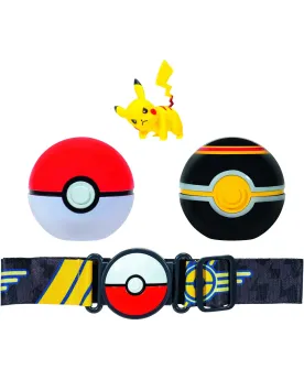 POKEMON CEINTURE 2 BOULES ET 1 FIGURINE  1 figurine incluse. BOT380...