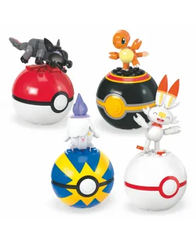 4 POKEMON 4 BOULES ET 4 PERS.  Contient 4 figurines Pokémon de type...