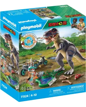 EXPLORATEUR AVEC MOTO ET TYRANNOSAURE   PMB71524 PLAYMOBIL Âge Mini...