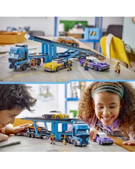 LE CAMION DE TRANSPORT DE VOITURES DE SP   LEG60408 LEGO Âge Minimu...