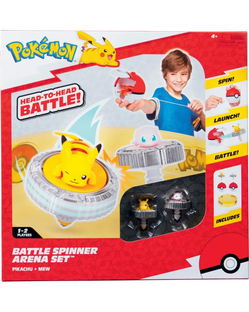 POKEMON BATTLE ARENA 2 BOULES ET 2 TOUPI  2 Battle Spinners et 1 Po...