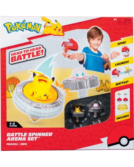POKEMON BATTLE ARENA 2 BOULES ET 2 TOUPI  2 Battle Spinners et 1 Po...