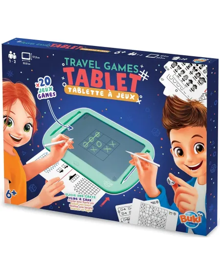 TABLETTE A JEUX  Avec écran LCD, 2 stylets et 20 jeux (pendu, batai...