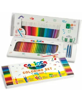 CARIOCA GRAND SET DE COLORIAGE  Inclus : 30 crayons de couleur, 30 ...
