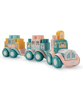 ABRICK TRAIN DES ANIMAUX  1 loco avec 2 wagons sur lesquels tu fixe...