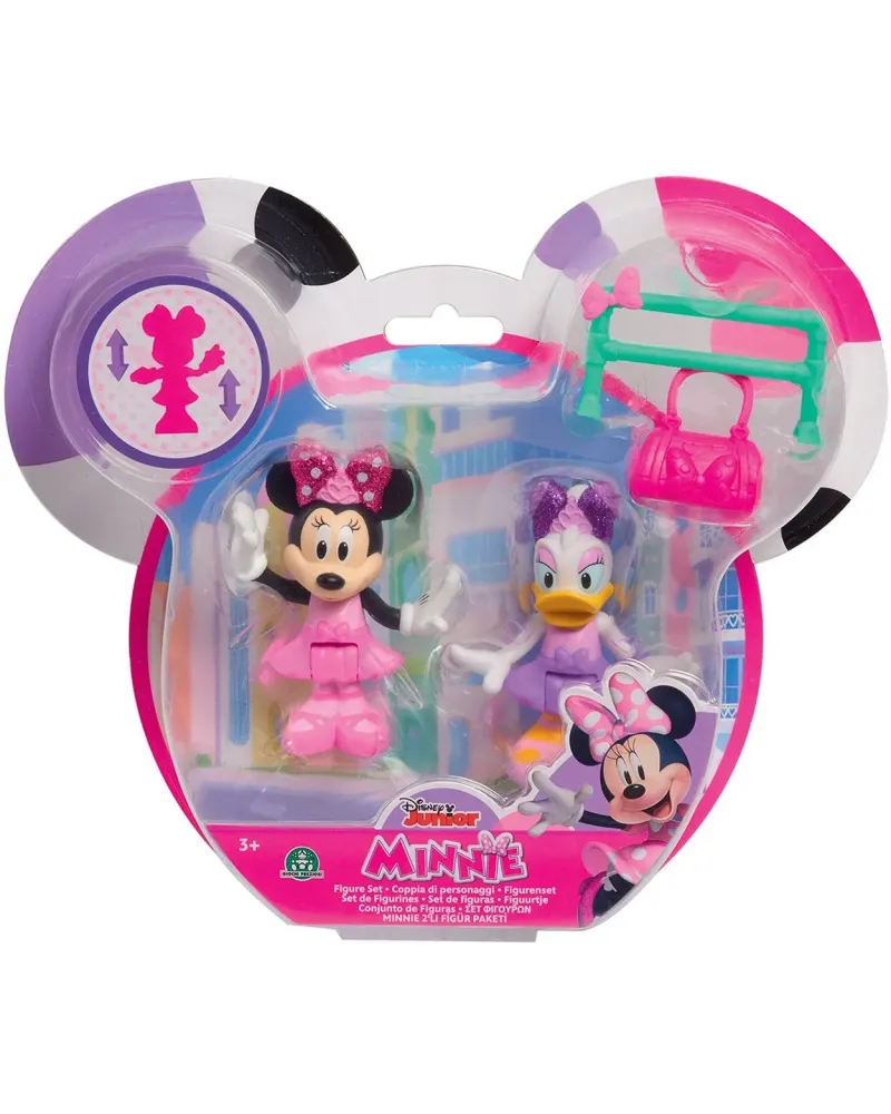 MINNIE BLISTER 2 FIGURINES 7.5CM  2 figurines articulées de 7,5 cm ...