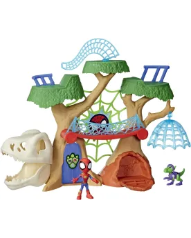SPIDEY BASE FORESTIERE DINO WEB  Comprend 1 plate-forme piégée, 1 c...