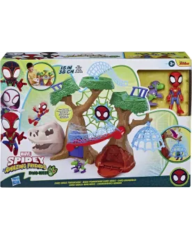 SPIDEY BASE FORESTIERE DINO WEB  Comprend 1 plate-forme piégée, 1 c...