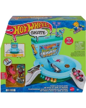 HOT WHEELS SKATE FLUSH&GO SKATE BOWL  1 piste de skate à doigts en ...
