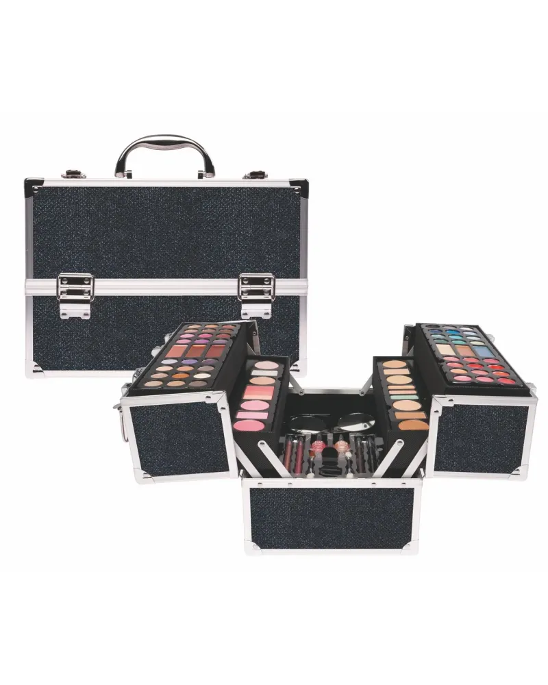 VALISE DE MAQUILLAGE PRO GLITTER BLACK  La plus complète : des vern...