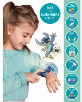 MONTRE INTERACTIVE STITCH  Avec de nombreux cadrans et 5 jeux éduca...