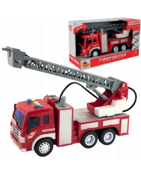 CAMION POMPIER 28CM L/S FRICTION LANCE E  28 cm. La lance à eau fon...