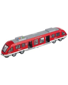 TRAM ROUGE 43CM PORTES OUVRANTES L/S FRI  43 cm. A friction. Les po...
